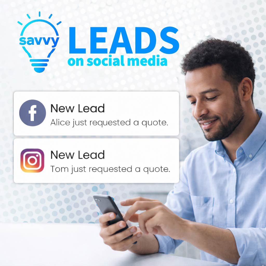 savvy social Leads graphic